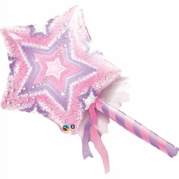 ELARA- Xl 36" Magic Wand Mylar Foil Balloon Princess Party Decoration