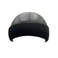 thumbnail image 2 of Winter Sheepskin Leather Fur Knit Beanie Cuff Round Bucket Ski Hat Black, 2 of 4
