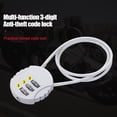 thumbnail image 4 of Extended Wire Rope Password Motorcycle Helmet Lock Wire Rope Padlock Smart Combination Lock Code Security Lock Digit Padlock BLUE, 4 of 8
