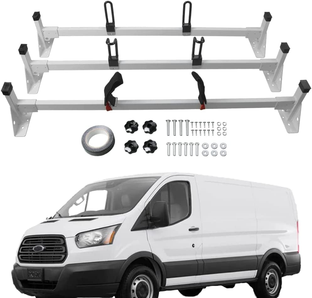 Cciyu Adjustable Roof Ladder Racks Van Ladder Rack For Chevy Express ...