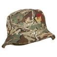 thumbnail image 5 of Number 1 Dad Outline Embroidered Bucket Hat - Leaf Camo OSFM, 5 of 5
