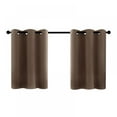 thumbnail image 2 of Blackout Rod Pocket Tier Curtains for Small Window, Short Room Darkening Basement Curtains, Cafe Drapes, 2 Panels, 34 W x 45 L Inch Each, 2 of 4