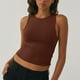 thumbnail image 2 of Camiseta sin mangas con cuello redondo y corte corto para mujer - Camiseta básica informal de verano para adolescentes, mezcla de nailon y spandex, tallas XS-XXXL, 2 of 6