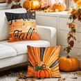 thumbnail image 5 of Fall Pillow Covers 18x18 inch Set of 4 Pumpkins Thankful Blessed Maple Leaves Autumn Decorative Throw Pillow Covers Farmhouse Cushion Case Harvest Decorations for Couch Sofa Home Outdoor, 5 of 6