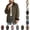 Coffee-02, variant on Women's Barn Jacket Corduroy Collar Work Coat Button Front Loose Mid Length Outerwear with Pockets for Winter Fall