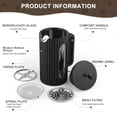 thumbnail image 4 of French Press Coffee Maker 34OZ Heat Resistant Borosilicate Glass Carafe/Tea Maker Coffee Press Frother Brewer 1000ml, 4 of 6