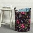 thumbnail image 6 of Fuzoiu Flowers And Humming Bird1 Print Circular Hamper,Laundry Basket with Handle,Collapsible Laundry,Dirty Clothes Storage Basket,for Bedroom Bathroom Dorm Living Room-Small, 6 of 6