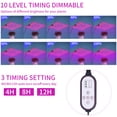 thumbnail image 6 of TUOY LED Grow Lights 650W Full Spectrum Grow Light for Indoor Plants & Red Blue Spectrum Plant Light 3 Light Modes with 306/612 LED for Hydroponics Greenhouse Seeding, Flowering, 6 of 12
