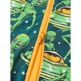 thumbnail image 5 of QEFJNO Bamboo Newborn Baby Boys Footless One-Piece Pajamas, Zipper Romper with Mitten, Infant Long Sleeve Sleepers - Alien Spacecraft, 5 of 8