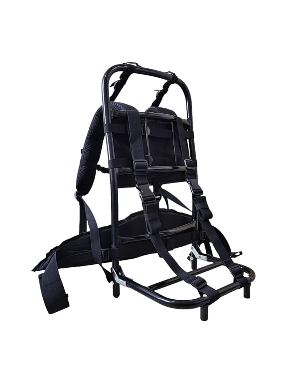 60kg Heavy Carrying Backpack Frame Aluminum Alloy Nylon Portable Sturdy Rucksack Black