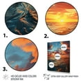 thumbnail image 3 of Designart "Sunrise Over the Peach Ocean II" Nautical & Beach Canvas Print, 3 of 5
