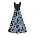 thumbnail image 4 of YFELWZ Womens Plus Size Spring Summer Print Elegant Dress Sky Blue XL, 4 of 5