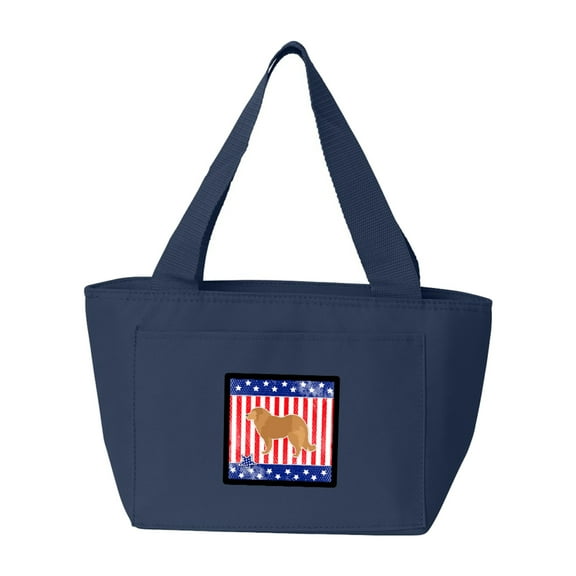 USA Patriotic Caucasian Shepherd Dog Lunch Bag