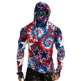 thumbnail image 2 of Mens Uv Protection Shirts Lightweight Sun Hoodies with Face Mask Outdoor Hiking Swimming Fishing, 2 of 9