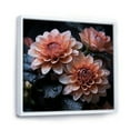 thumbnail image 2 of Designart "Enchanting Noir Mums" Mums Floater Framed Canvas Art Print, 2 of 5