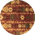 thumbnail image 1 of Ahgly Company Indoor Round Abstract Brown Modern Area Rugs, 8' Round, 1 of 4