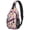 Princess and Dress Pink Pattern, variant on Princess and Fairy Pink Pattern Sling Backpack, Unisex Cycling Crossbody Bag with Side Mesh Pockets, Breathable Padded Back Gift Ideas for Hiking Cycling Walking