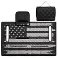 thumbnail image 3 of SEANATIVE Foldable Golf Cart Seat Cover, Patriotic Decoration, Easy to Carry, Portable Golf Cart Towel Blanket for 2-Person Seats, Fit for EZGO TXT/RXV, Club Car DS, Black Vintage American Flag, 3 of 7