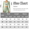 thumbnail image 5 of Women Stretch Cutout Jacket Yoga Crop Tops Long Sleeve Halter Neck T Shirts Sports Tees for Women Lady Workout Front Buckle Sweatshirts with Thumb Hole, 5 of 6