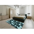 thumbnail image 4 of Ahgly Company Indoor Square Patterned Tiffany Blue Area Rugs, 8' Square, 4 of 6