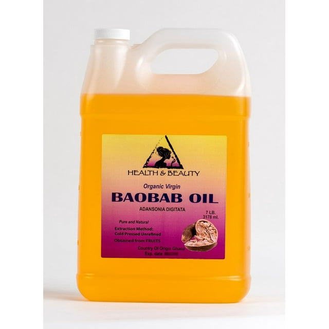 Huile de Baobab Non Raffinée Biologique Extra-Vierge Pressée à Froid Première Fraîche pure 7 lb