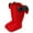 Red, variant on GobdXE Solid Red Green Satin Bow Baby Girls Knee High Socks Vertical Rib Stretch Cotton Holiday Long Socks Size:12-36 Months