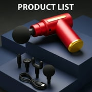 Massage Gun Deep Tissue, Neck Massager, Massage Tool, Muscle Roller, Red