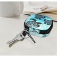 thumbnail image 7 of WIRESTER Portable EVA Small Earbuds Carrying Case Storage Bag Organizer with Carabiners for Earphones, Earbuds, Earpieces, SD Memory Card, Camera Chips - Ocean Sea Turtles, 7 of 7