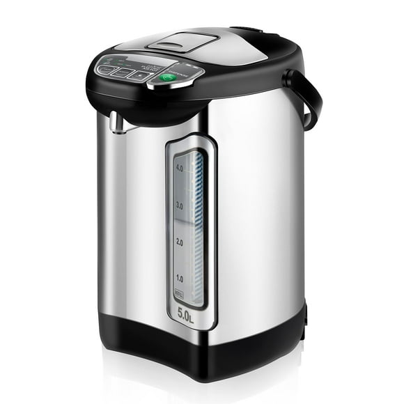 Electric Water Boiler and Warmer - 5L528 Qt Stainless Steel Hot Water Dispenser w Rotating Base, Keep Warm Temperature Set, Auto Shut Off, Safety Lock, Instant Heating for coffee & Tea