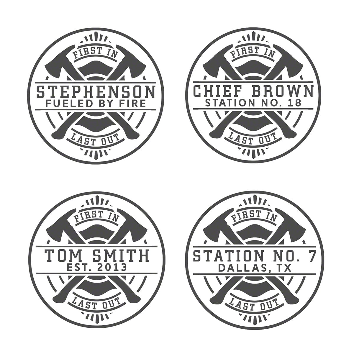 Firefighter Brotherhood Personalized Whiskey Box Set