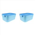 thumbnail image 1 of 2X Caja de Almacenamiento de Bloques de Construcción Caja de Juguetes para Niños Caja de Bloques de Construcción -Azul, 1 of 3