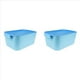 thumbnail image 1 of 2X Caja de Almacenamiento de Bloques de Construcción Caja de Juguetes para Niños Caja de Bloques de Construcción -Azul, 1 of 3