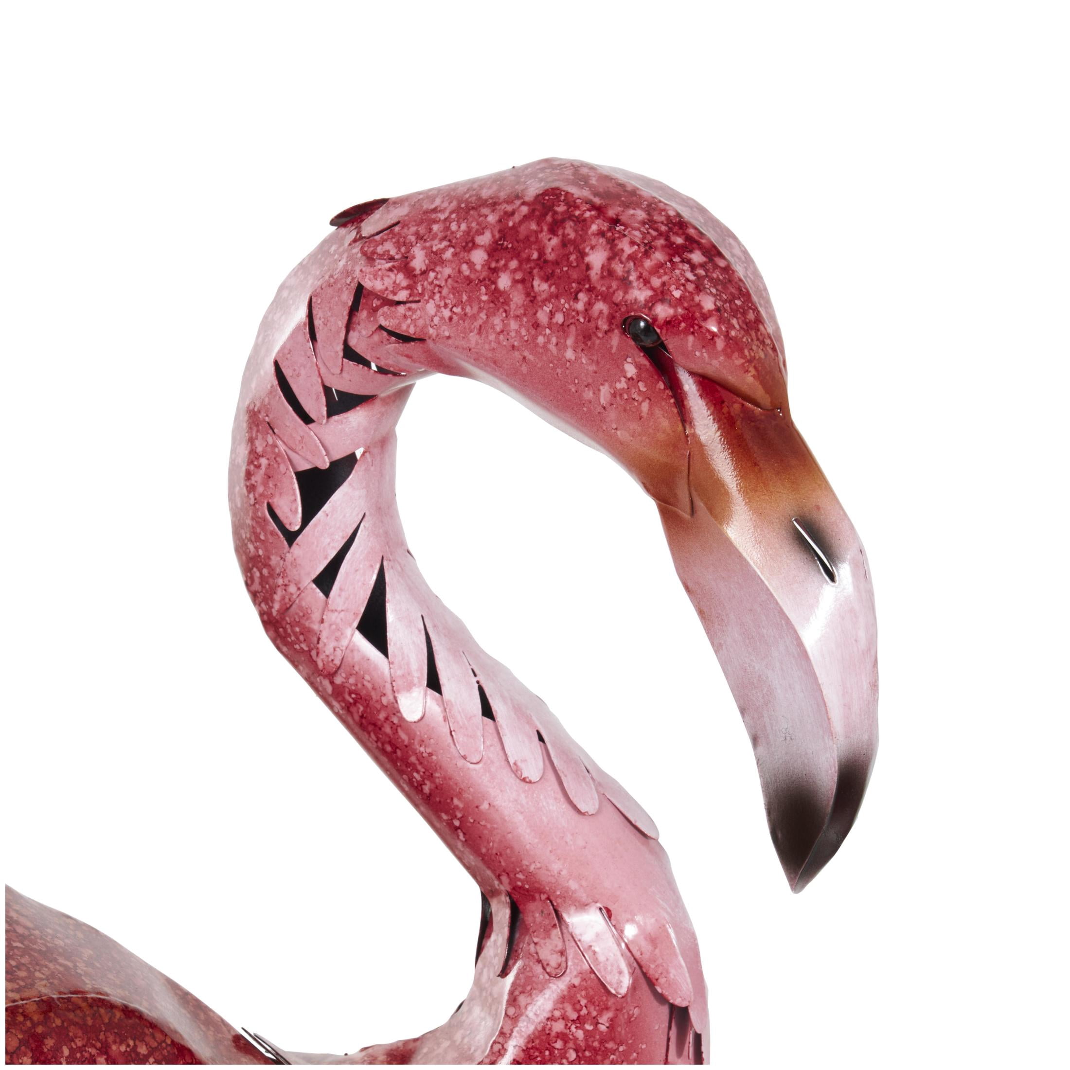 DecMode 36" Tall Textured Ombre Flamingo Garden Sculpture (2 Pack)