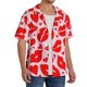 thumbnail image 2 of Balery Lips Kiss Camisa Casual de Manga Corta con Botones para Hombre, Texturizada, Estilo Cubano, para Playa, Verano-Medium, 2 of 5