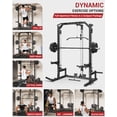 thumbnail image 2 of GARVEE Smith Machine with Barbell Bar,Cable System,Lat Pulldown Attachments,J Hooks, Landmine,Safety Spotter Arms,Multi-Functional Squat Rack for Home Gym, 2 of 8