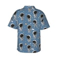thumbnail image 4 of Xecao Astronaut print Hawaiian shirt - a stylish short-sleeve button-down for men, perfect for casual beach and tropical outings., 4 of 9