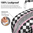 thumbnail image 2 of Checkered Pattern Lunch Tote – Retro Plaid Design Portable Insulated Cooler Bag for Office and Picnic, 2 of 2
