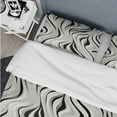 thumbnail image 4 of Designart "Zebra Elegance In Monochrome" White Abstract Bedding Covert Set - Modern & Contemporary Bed Set With 1 Sham, 4 of 5