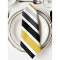 thumbnail image 2 of Cloth Napkins Set of 8 - 20x20 Inches, Yellow Black Stripe Washable Reusable Table Napkins, Modern Abstract Art Coarse Striped Soft & Absortbent Dining Napkin for Party Wedding Hotel Restaurant, 2 of 8