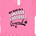 thumbnail image 3 of Inktastic My Dad is a Fantasy Football Legend Gift Baby Girl Dress, 3 of 4