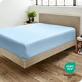 thumbnail image 5 of Bare Home Luxury 1800 Collection Fitted Sheet, Ultra-Soft, Deep Pocket, Full-XL, Light Blue, 5 of 8