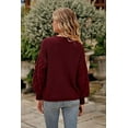 thumbnail image 4 of PRETTYGARDEN Women's 2025 Winter Pullover Sweater Casual Long Sleeve Crewneck Loose Chunky Knit Jumper Tops Blouse, 4 of 10