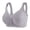 Dark Gray, variant on Daiosportswear Front Closure Wireless Bra for Women, Push Up Full Coverage Bra for Everyday Wear Black XXL(XXL)