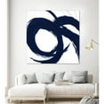 thumbnail image 3 of Giant Art 72x72 Navy Circular Strokes II Fine Art Giant Canvas Print in White, 3 of 3