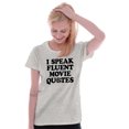 thumbnail image 4 of Speak Fluent Movie Quotes Classic Womens Slim Fit Graphic Tee Brisco Brands L, 4 of 5
