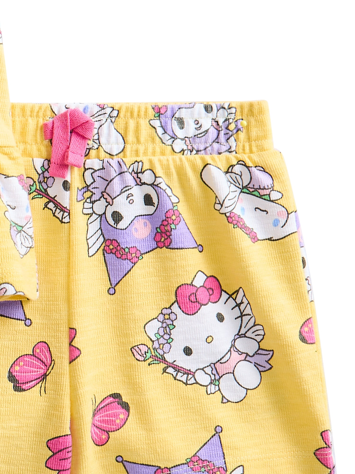 Hello Kitty and Friends Toddler Girls' Short Sleeve Graphic Tee and Matching Shorts Set, 2-Piece, Sizes 12M-5T