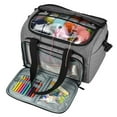 thumbnail image 1 of Bolsa de mano para tejer, bolsa de viaje para tejer, bolsa de almacenamiento para lanas con divisor interior extraíble para agujas de tejer, hilo, suministros de ganchillo, 1 of 5