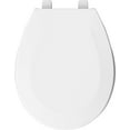 thumbnail image 5 of Proflo Round Closed Front Plastic Toilet Seat with Cover in White, 5 of 7