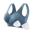 thumbnail image 2 of Women's Rhinestone Sports Bra - Hollow Back Design w/ Wide Strap Support | Anti-Sagging Wireless Bra for Workouts & Mature Figures, 2 of 4