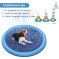 thumbnail image 4 of Dog Splash Pool Splash Pad Durable Dog Water Toys, Inflatable Swimming Pool, 4 of 5